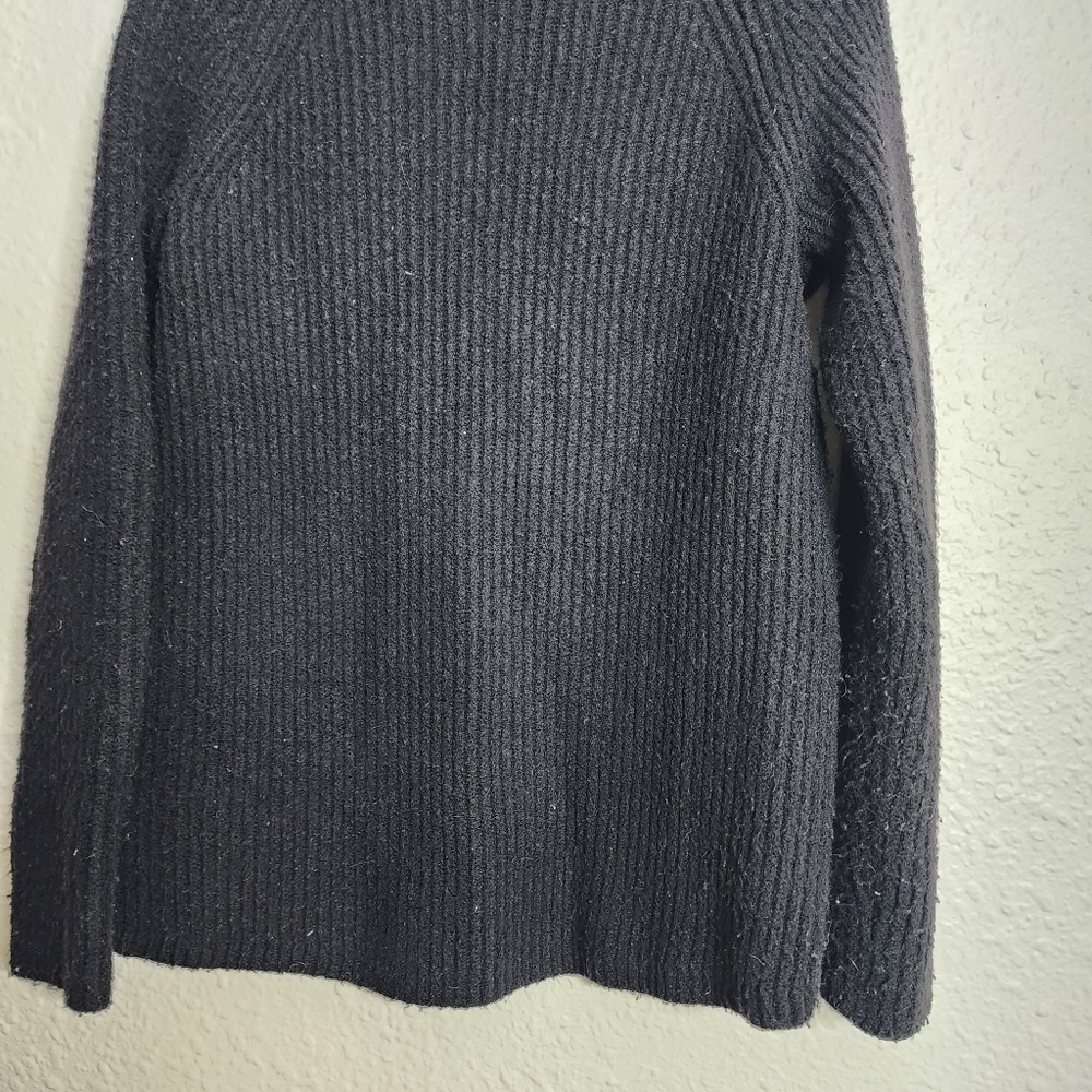 Madewell Northfield Mockneck Pullover Sweater in Black H3339 Women's Size Small - Picture 3 of 9